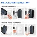 Wireless Doorbell, Amicoson Waterproof Door Bell Chime Kit Alarm