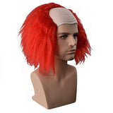 BERON Men's Red wig Red Bald Head Wig for Cosplay Halloween Costume (Red)