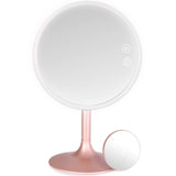 Rottogoon Makeup Mirror with Lights, Rechargeable Cordless Lighted Makeup Mirror LED Vanity Mirror with 1X/5X Magnification, 3 Color Lighting Modes Detachable Light Up Mirror Touch Screen Dimming