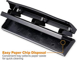 Bostitch Office HP12 3 Hole Punch, 12 Sheet Capacity, Metal, Black