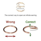 18 Gauge 14k Gold Filled Cartilage Hoop 7 mm solid gold Hoop Earring