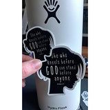 Romans 8:31 | Christian faith stickers about Jesus, the Bible, prayer | Waterproof