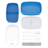 Bentgo Classic (Blue) - All-in-One Stackable Lunch Box Solution - Sleek and Modern Bento
