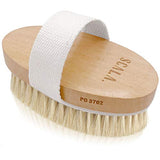 Wet and Dry Body Brush Exfoliator - Soft Bristle Brush Naturally Exfoliates Dead Skin