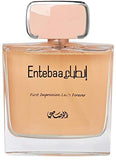 Rasasi Entebaa for Woman EDP - Eau De Parfum 100ML (3.4 oz) I Oriental Scent Fragrance Perfume for Every Occasion I Woody Mix of sandalwood & Musk Tempered w/ Sensuousness Rose I By Rasasi Perfumes