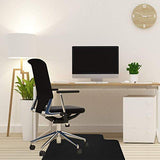 Mind Reader OFFCMAT-BLK Office Hardwood, 36" x 48" Inches, Easy Glide