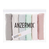 ANZERMIX Women's Breathable Cotton Thong Panties Pack of 6 (6-Pack Vintage Stripe