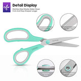 Scissors, iBayam 8" Multipurpose Scissors Bulk 3-Pack, Ultra Sharp Blade Shears, Comfort-Grip Handles, Sturdy Sharp Scissors