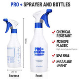 Airbee Plastic Spray Bottle 2 Pack 16 Oz, Professional Heavy Duty Empty Spraying