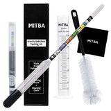 Hydrometer & Testing Jar Kit by MiTBA Test the ABV, Brix & Gravity of your Wine