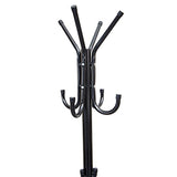 Mind Reader COATRACK11 Standing Metal Coat Rack Hat Hanger 11 Hook for Jacket