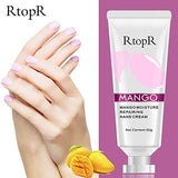 RtopR Hand Cream,Mango Hand Cream,Plant Hand Cream, Fruit Hand Cream, Moisturizing Whitening Hand Cream, Anti-Aging Hand Cream, Fast Absorption Without Greasy, Unisex ，50G
