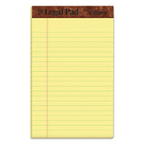 TOPS The Legal Pad Writing Pads, 5" x 8", Jr. Legal Rule, Canary Paper, 50 Sheets