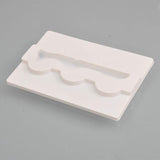 Healthcom 50 Pcs 3 Pairs White Mink Lash Trays 25mm Lash Trays Bulk Plastic Clear Eye Lash Tray Holder Wholesale Eyelash Trays for False Eyelash Storage Case Packaging Box Cosmetic Container Lash Case