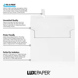 LUXPaper A7 Invitation Envelopes for 5 x 7 Cards in 80 lb. Bright White