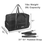 Sports Gym Bag with Wet Pocket & Shoes Compartment, Travel Duffel Bag