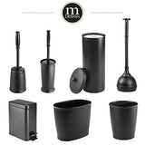 mDesign Compact Freestanding Plastic Toilet Bowl Brush and Holder for Bathroom Storage