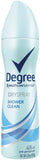 Degree MotionSense Dry Spray Antiperspirant, Shower Clean 3.8 oz (Pack of 9)