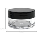 Beauticom 12 Piece 20g/20ml USA Acrylic Round Clear Jars with Lids for Lip Balms