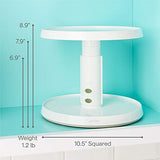 YouCopia 2-Tier Height Adjustable Crazy Susan Kitchen Cabinet Turntable and Spice