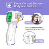 Touchless Thermometer for Adults, Forehead Thermometer for Fever, Body Thermometer and Surface Thermometer 2 in 1 Dual Mode Thermometer