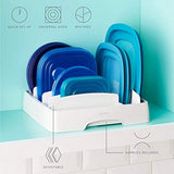 YouCopia StoraLid Food Container Lid Organizer, Medium, White