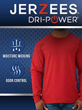 Jerzees Men's Dri-Power Long Sleeve T-Shirt, Black, Small