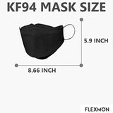 [Happy Life] 6pcs Premium 3D Disposable KF94 Face Mask, KF94 Mask, Black KF94