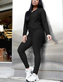 Cailami Women's Long Sleeve Top GYM Legging Pants Set 2 Piece Tracksuit Workout