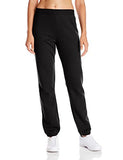 Hanes Women's Mid Rise Cinch Bottom Fleece Sweatpant, Ebony, Small