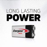 Energizer Max 9V Batteries, Premium Alkaline 9 Volt Batteries (8 Battery Count)