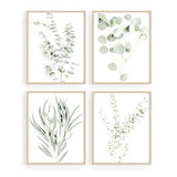 Botanical Plant Wall Art Prints - Set of 4 Plant Wall Decor Pictures Minimalist Wall Art