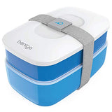 Bentgo Classic (Blue) - All-in-One Stackable Lunch Box Solution - Sleek and Modern Bento