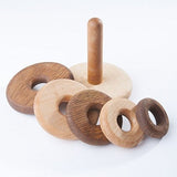 Wooden Stacking Toy - Ring Stacker Wooden Toy - Natural Wood Toy