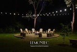 Lemontec Commercial Grade Outdoor String Lights with 15 Hanging Sockets - 48 Ft