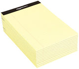 Narrow Ruled 5 x 8-Inch Writing Pad - Canary (50 Sheet Paper Pads, 12 pack)