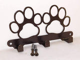Double Dog Paw Leash Hook. Solid Steel. Handmade in USA. Copper vein Finish