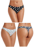 VOENXE Seamless Thongs for Women No Show Thong Underwear Women 5-10 Pack