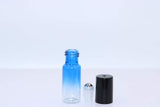 20 Glass Roller Bottles 5ml Gradient Color Essential Oils Roller Bottles Refillable Roll On Perfume Sample Vials Bottles with Black Caps Random Color (Extra (1) Opener (1) 2 ml Dropper)