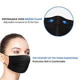 Face Masks for Protection 3-ply Colorful Disposable Safety Mask (Black)