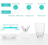 Teeth Whitening V-White 360° Ultrasonic Electric Toothbrush Sonic Toothbrush for Adults | 2020 Model | Rechargeable Portable Automatic LED light Infrared Protecting for Gums IPX7 Waterproof Hands Free