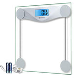 Etekcity Digital Body Weight Bathroom Scale with Body Tape Measure, Large Blue LCD