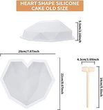 Heart Shaped Chocolate Mold Diamond Heart Mousse Cake Mold Trays Silicone