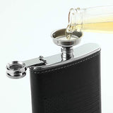 YWQ Stainless Steel American Flag Flask, Soft Touch Cover Liquor Flasks 8oz | Leak Proof