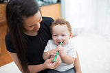 Dr. Brown's Toddler and Baby Toothbrush, Crocodile, Green