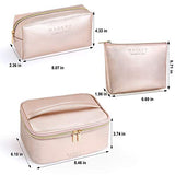 MAGEFY 3Pcs Makeup Bags for Women Portable Travel Cosmetic Bag