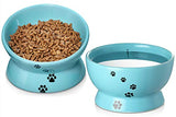 Y YHY Raised Cat Food and Water Bowl Set, Tilted Elevated Cat Food Bowls Anti