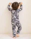 Vaenait Baby Kids Boys 100% Cotton Sleepwear Pajamas 2pcs Set Prism Chacoal JS