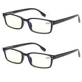 Computer Glasses 2 Pair UV Protection, Anti Blue Rays, Anti Glare and Scratch Resistant