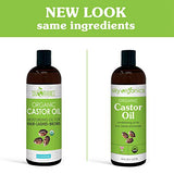 Castor Oil USDA Organic Cold-Pressed (16oz) 100% Pure Hexane-Free Castor Oil